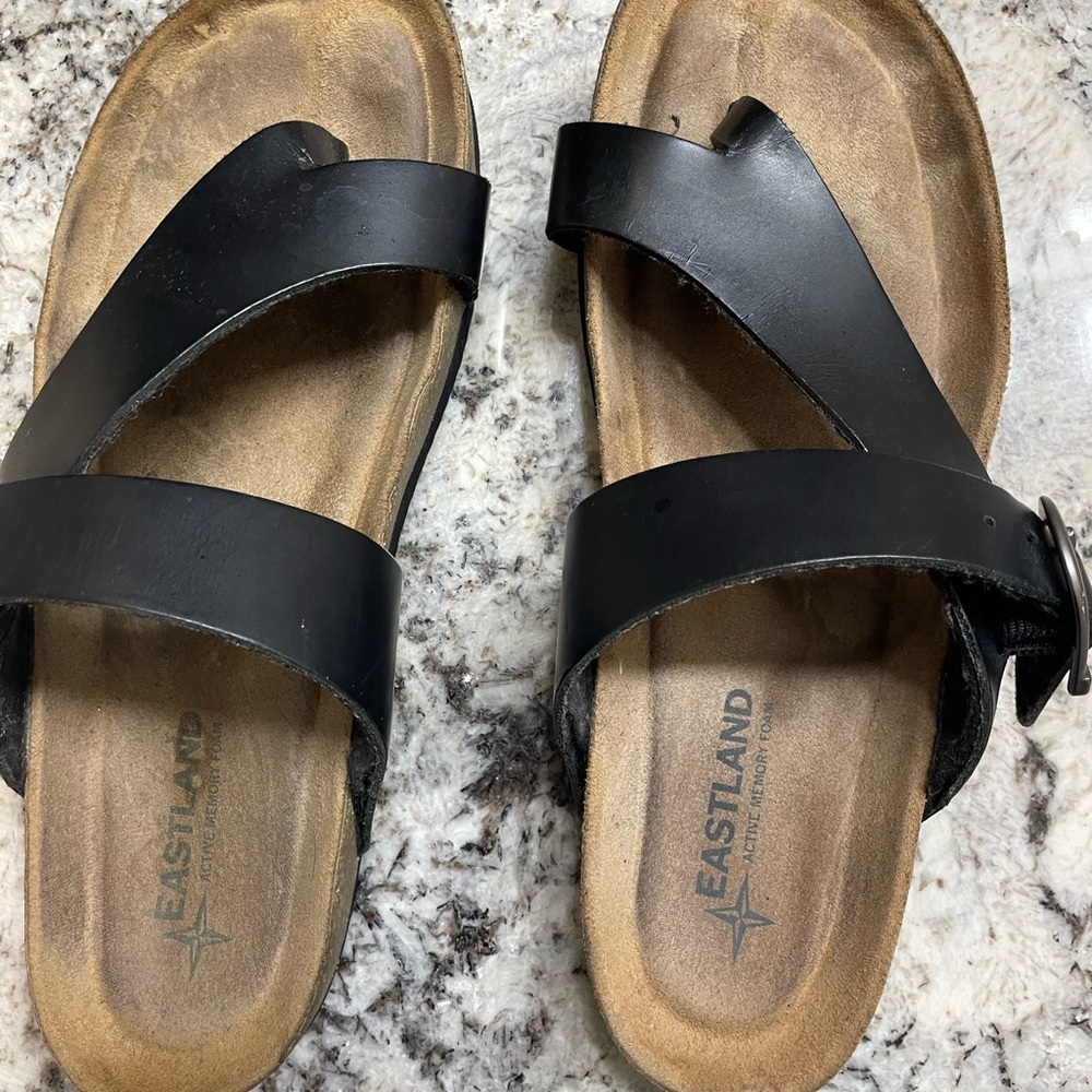 Eastland Black Leather Sandals